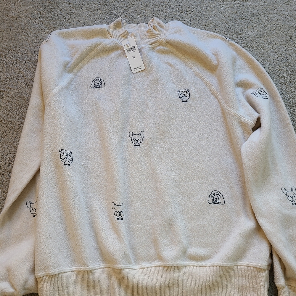 NWT Anthropologie Dog Sweatshirt